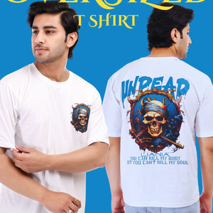 Men's Undead Printed Oversized Round Neck T-shirt