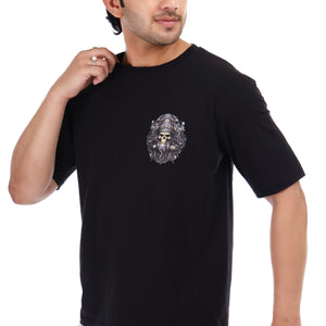 Men's Pirates Printed Oversized Round Neck T-shirt