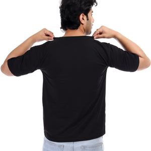 Men's Plain Oversized Round Neck 100% Cotton Lycra T-shirt