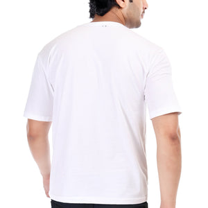 Men's Plain Oversized Round Neck 100% Cotton Lycra T-shirt