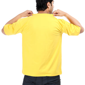 Men's Plain Oversized Round Neck 100% Cotton Lycra T-shirt