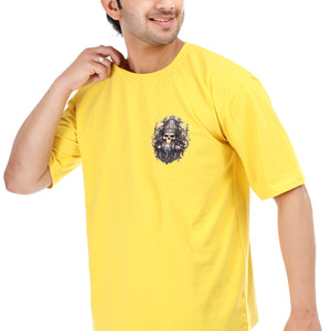 Men's Pirates Printed Oversized Round Neck T-shirt