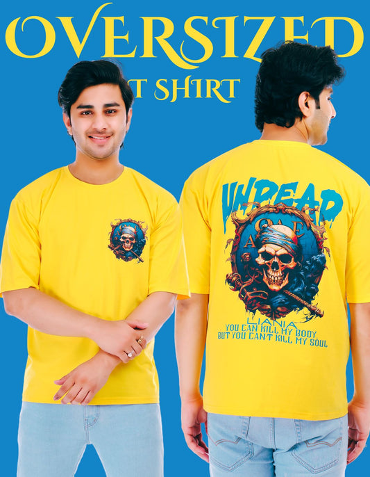 Men's Undead Printed Oversized Round Neck T-shirt